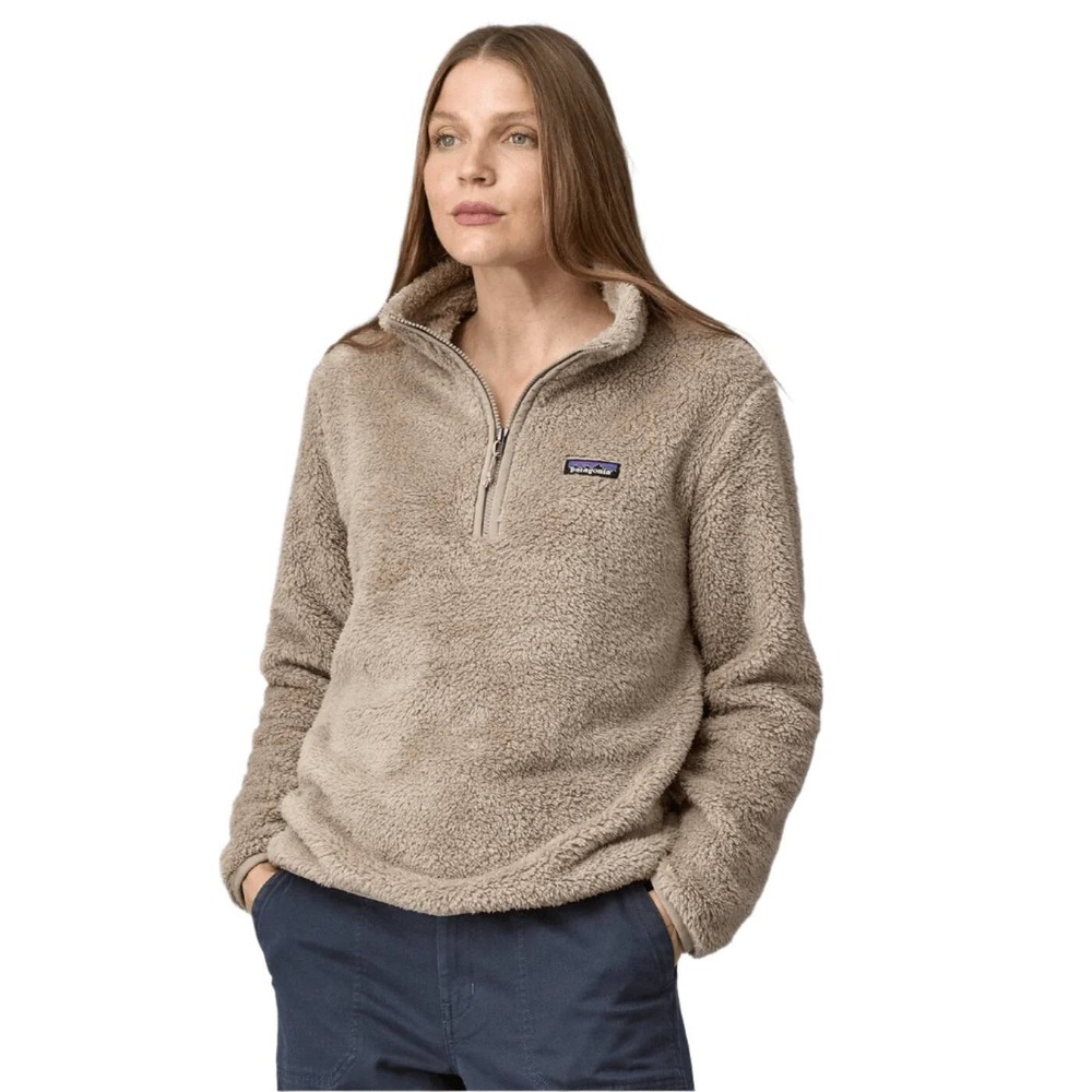 Patagonia Fleece Los Gastos Quarter Zip Pull Over Jacket Beige Women's Large